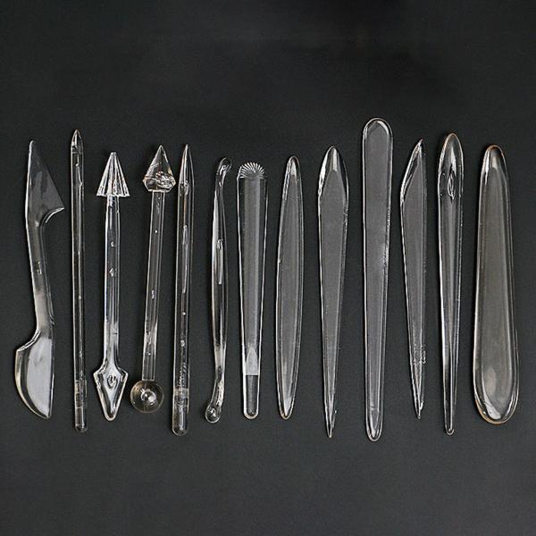 13 個 粘土ツールセット 彫刻 多用途 DIY 粘土プロジェクト プロフェッショナル 彫刻 陶器ツール 構築 スムージング エンボス加工