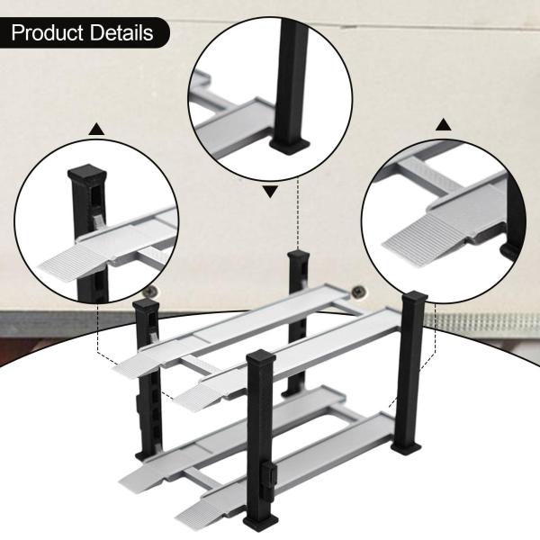 1/64 駐車場シーンディスプレイケースレイアウト合金製カーモデルおもちゃディスプレイスタンド ブラック