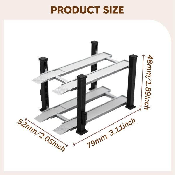 1/64 駐車場シーンディスプレイケースレイアウト合金製カーモデルおもちゃディスプレイスタンド ブラック
