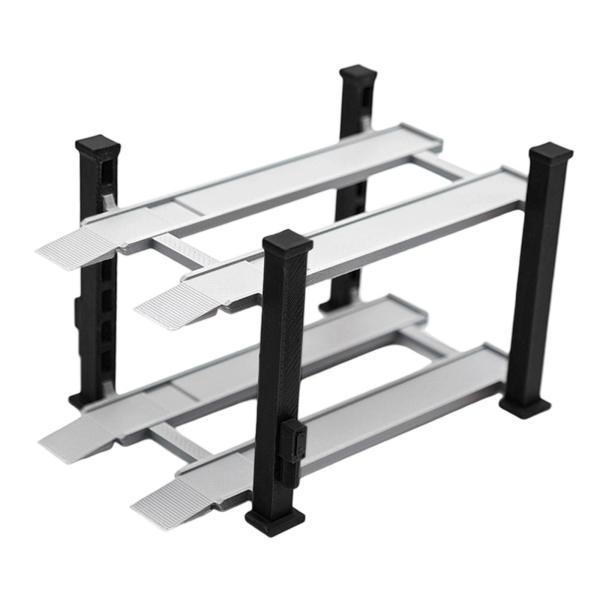 1/64 駐車場シーンディスプレイケースレイアウト合金製カーモデルおもちゃディスプレイスタンド ブラック