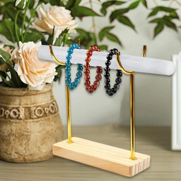 セレナイトブレスレットホルダーディスプレイジュエリーディスプレイブレスレットウォッチネックレスL