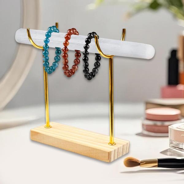 セレナイトブレスレットホルダーディスプレイジュエリーディスプレイブレスレットウォッチネックレスL