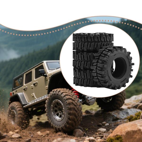 4 個セット 1.3インチ クローラータイヤ 1/18 RCカータイヤ