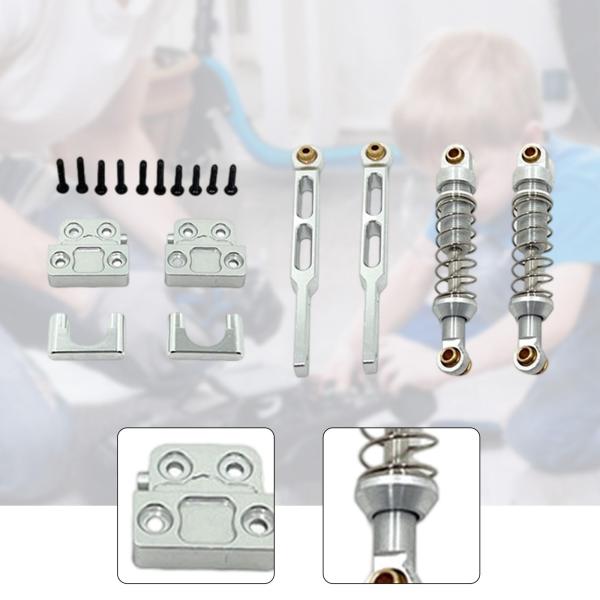 RCリアショックアブソーバーセット 1:12スケール MN82T LC79 MN82S用 取り付け金具 シルバー