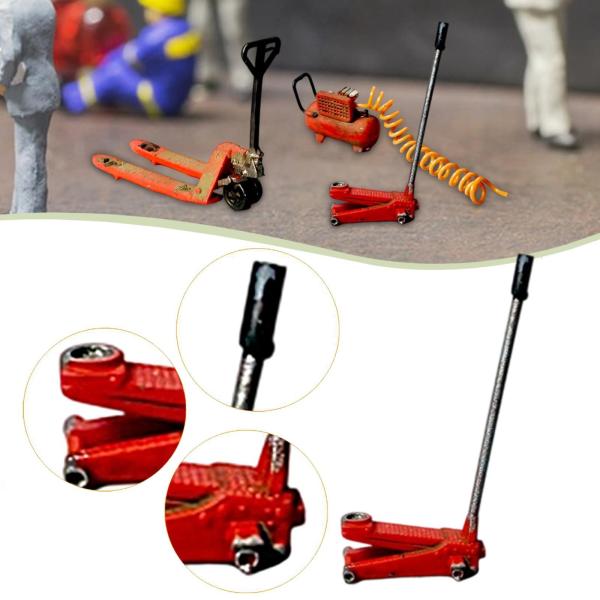 1/64 ジオラマ ガレージツール シーンモデル 手描き樹脂フィギュア 修理ツール 油圧ジャッキ