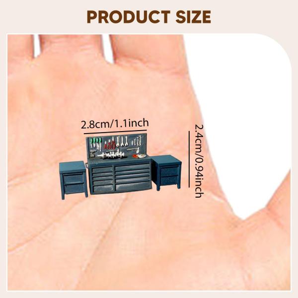 1/64スケール ガレージジオラマアクセサリー ハンドペイント樹脂フィギュア ガレージ用品 ツールテーブル