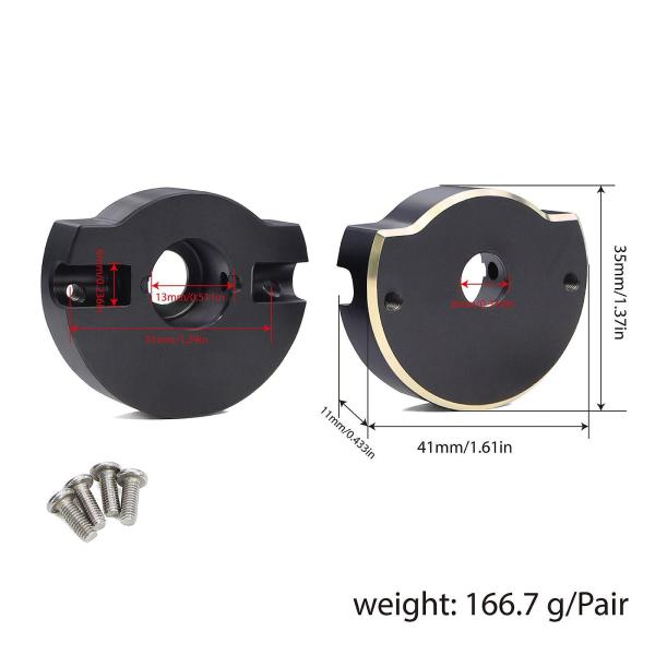 RC真鍮製カウンターウェイト アクスル カウンターウェイト 2個   光学式車両用 リア