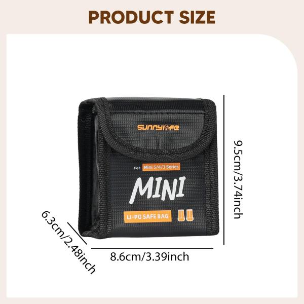 耐火・防爆ポーチ保護ガードガレージリポバッテリーセーフバッグ 9.5x8.6x6.3cm