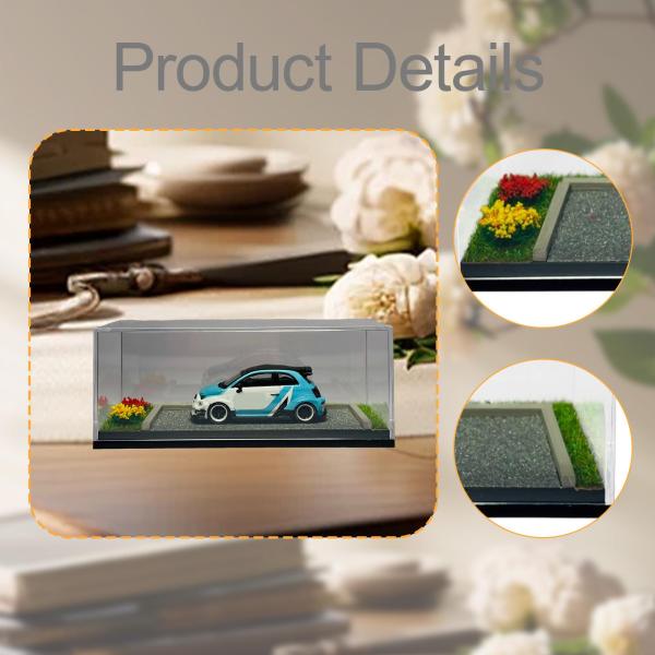 1/64 ダイキャストカー ディスプレイケース ディスプレイボックス シミュレーション ミニチュア車両 ショーケース 保護 駐車場シーン 駐車場