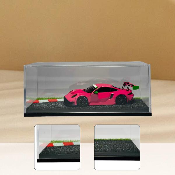 1/64 モデルカー ディスプレイケース 防塵カバー 装飾 アクリル 駐車場シーン 収納オーガナイザー 合金製カーアクションフィギュア用