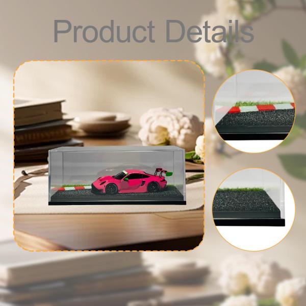 1/64 モデルカー ディスプレイケース 防塵カバー 装飾 アクリル 駐車場シーン 収納オーガナイザー 合金製カーアクションフィギュア用