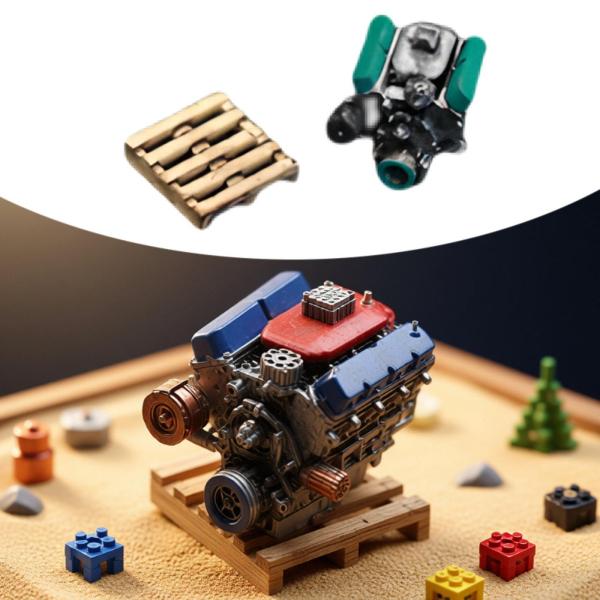 1:64スケール カーガレージモデル アクセサリー おもちゃ 修理工場 建築 子供用 グリーン