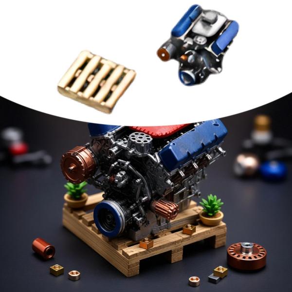 1:64スケール カーガレージモデル アクセサリー おもちゃ 修理工場 建築 子供用 ブルー