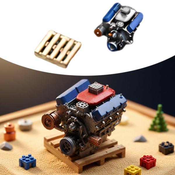 1:64スケール カーガレージモデル アクセサリー おもちゃ 修理工場 建築 子供用 ブルー