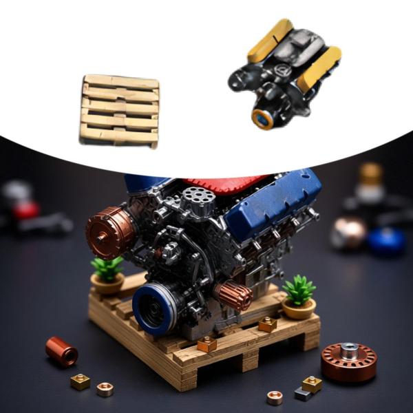 1:64スケール カーガレージモデル アクセサリー おもちゃ 修理工場 建築 子供用 イエロー