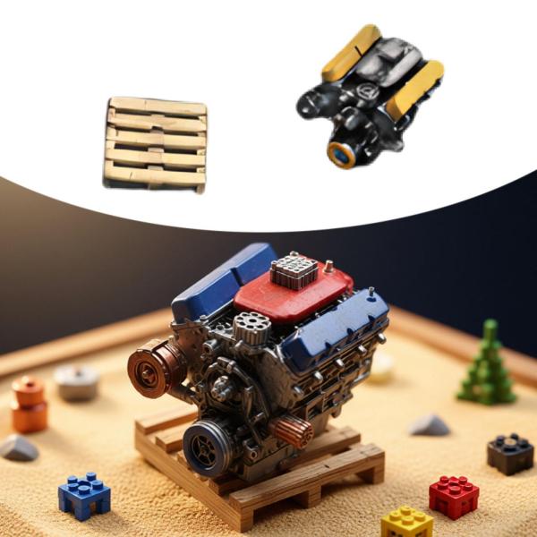 1:64スケール カーガレージモデル アクセサリー おもちゃ 修理工場 建築 子供用 イエロー