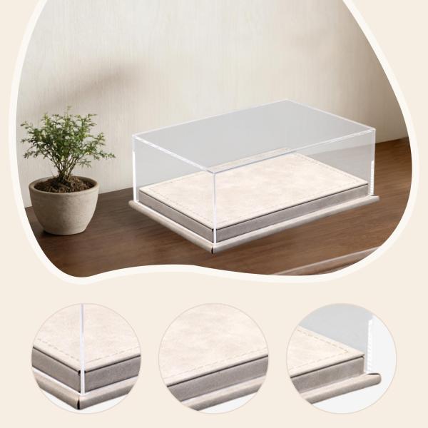 モデルカーディスプレイケース 1:64 ダイキャストカー用ディスプレイボックス アートモデル車両 ベージュ