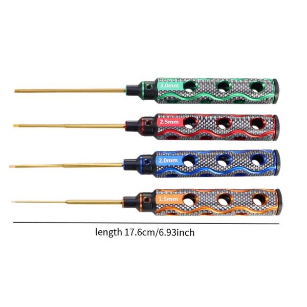 4 個入り 六角ドライバーセット、に適用 RCツール、頑丈なモデルカーメンテナンスツール、に適用 RCカーヘリコプタードライバー