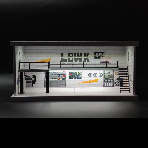 1/64 ダイキャストカー ディスプレイケース コレクターギフト 組み立てキット 保護ガレージ スタイル A