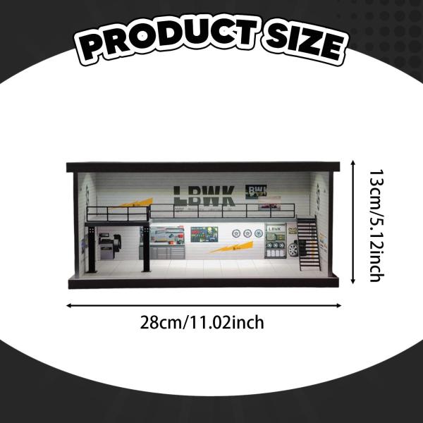 1/64 ダイキャストカー ディスプレイケース コレクターギフト 組み立てキット 保護ガレージ スタイル A