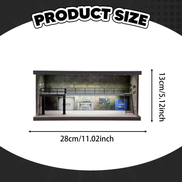 1/64 ダイキャストカー ディスプレイケース コレクターギフト 組み立てキット 保護ガレージ スタイル B