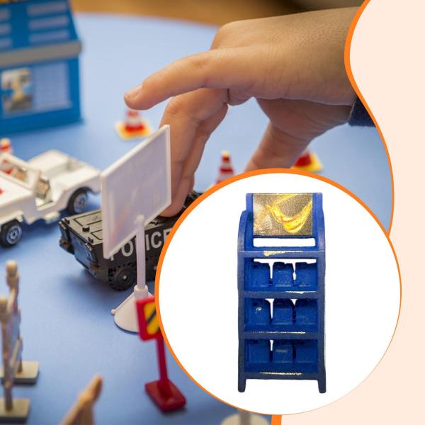 1:64 オートオイルラックモデル 樹脂製 自動車修理工場 シーン装飾 電車レイアウト用 ブルー