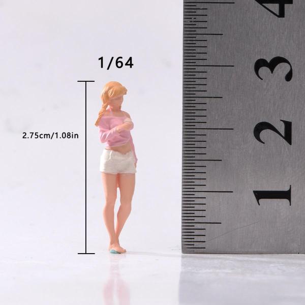 1/64 ビーチガールフィギュア ミニチュアシーン リアルなジオラマ