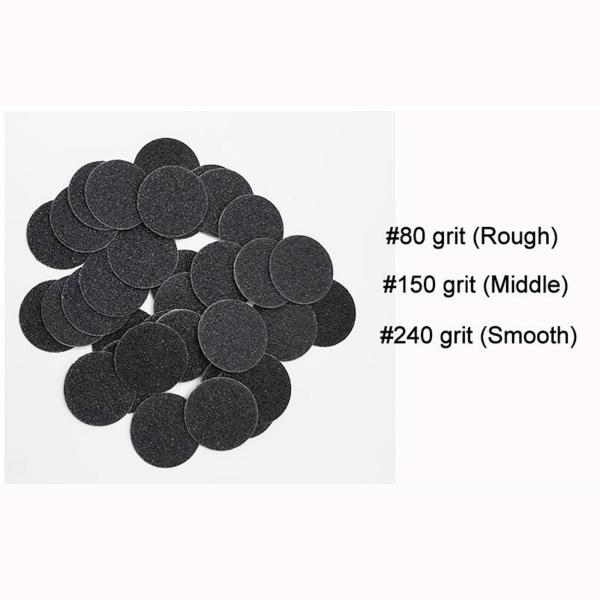 電気フットファイル 15mm 80Grit 50 個用サンドペーパー交換パッド