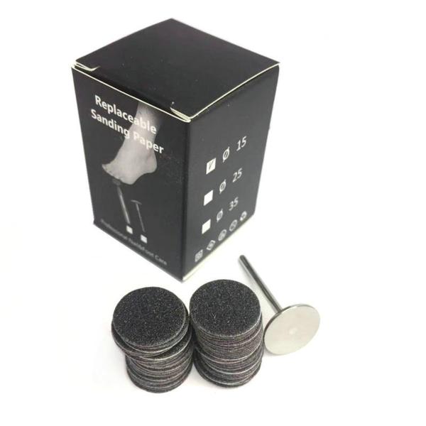 電気フットファイル 15mm 150Grit 50 個用サンドペーパー交換パッド