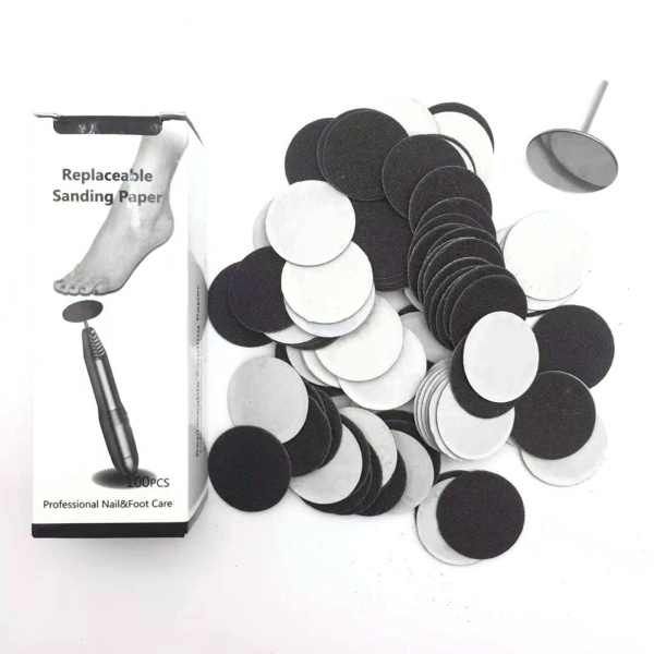 電気フットファイル 25mm 150Grit 100Pcs 用サンドペーパー交換パッド