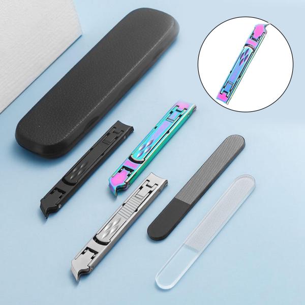 カラフルな家庭用収納ボックス付きネイルカッター両頭ペンチ