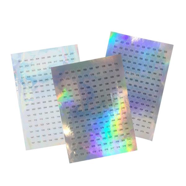 オフィス製品用レーザーデジタルラベルステッカー口紅番号001〜160