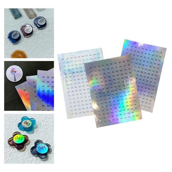 オフィス製品用レーザーデジタルラベルステッカー口紅番号001〜160