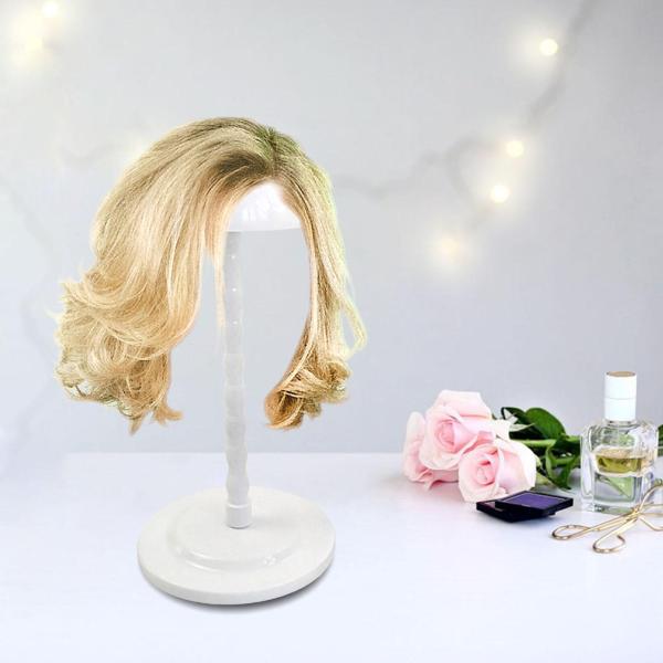 ウィッグスタンド安定した耐久性のある帽子帽子折りたたみ式滑り止め旅行用ホームサロンホワイト