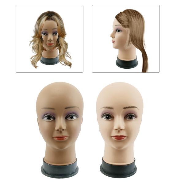 帽子ディスプレイ練習肌のための女性のマネキンヘッドボールド美容