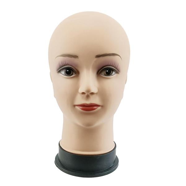 帽子ディスプレイ練習肌のための女性のマネキンヘッドボールド美容