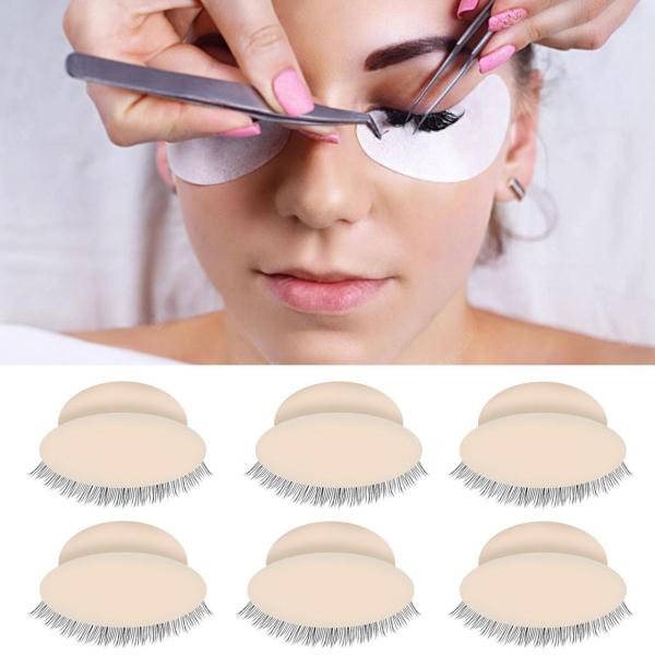 初心者のピンクのための6個のまつげエクステメイクアップツール交換用品