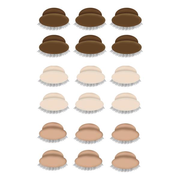 初心者のピンクのための6個のまつげエクステメイクアップツール交換用品