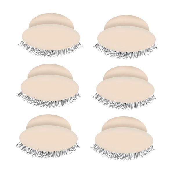 初心者のピンクのための6個のまつげエクステメイクアップツール交換用品