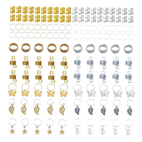 140xヘアブレイディングビーズクラシックヘアブレイドリングヘアデコレーション用カフス