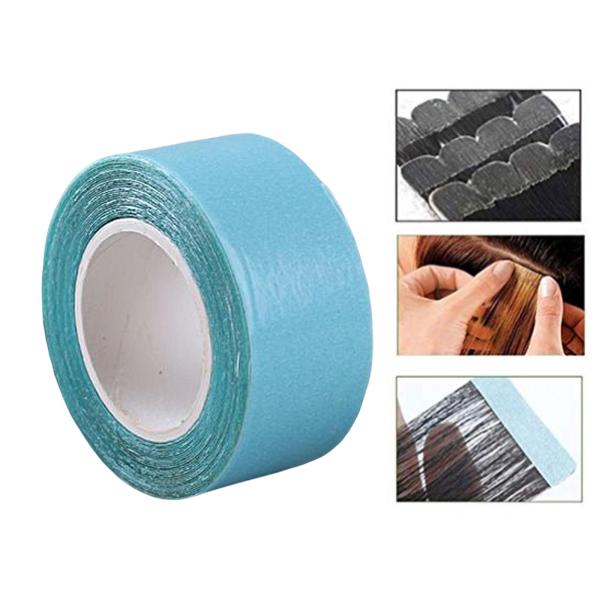 ヘアエクステンション用の両面ウィッグテープ幅2cmブルー