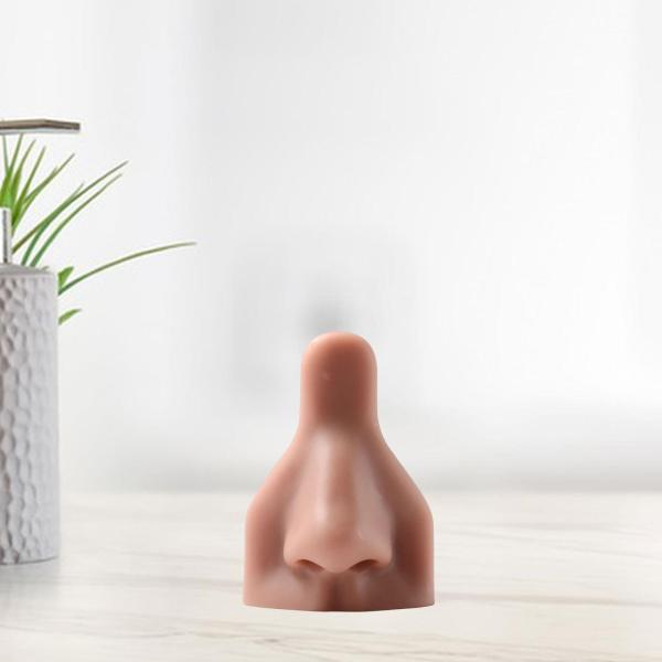ソフト シリコン ノーズ モデル シミュレーション 再利用可能 フレキシブル ピアスの練習用 ブラウン ノーズ