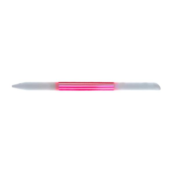 デュアル エンド ガラス キューティクル プッシャー マニキュア スティック ツール再利用可能なネイル サロン ピンク