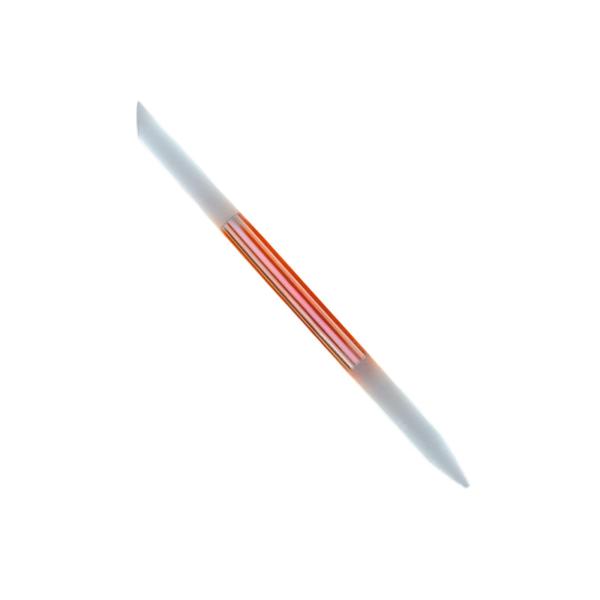 デュアル エンド ガラス キューティクル プッシャー マニキュア スティック ツール再利用可能なネイル サロン オレンジ