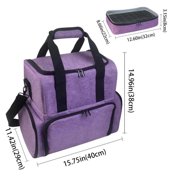 二重層マニキュア収納袋マニキュアケースマニキュアツール収納セクションマニキュアアクセサリー用ネイルランプホルダー収納ボックス