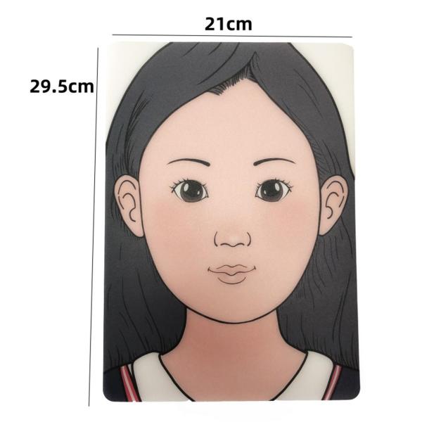 顔練習ボード 再利用可能 洗える メイクアップアーティスト カラーメイクアップテンプレート 女の子