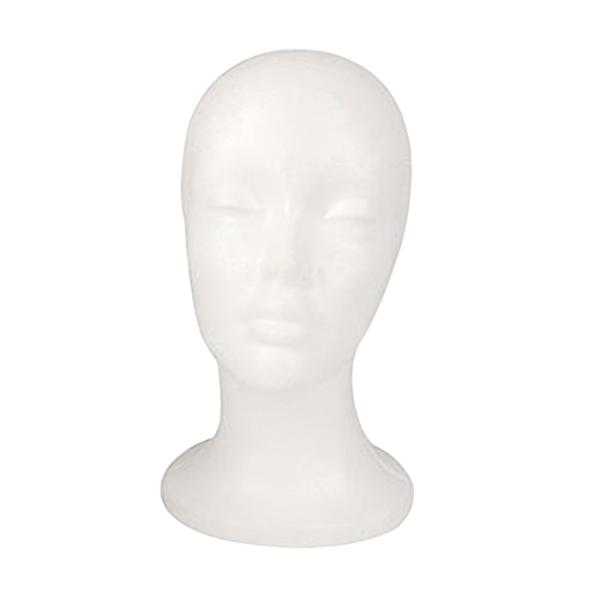 フォームマネキンヘッドホワイトホルダーヘアピーススタンド家庭用ヘアピースヘッドセットスタイル D