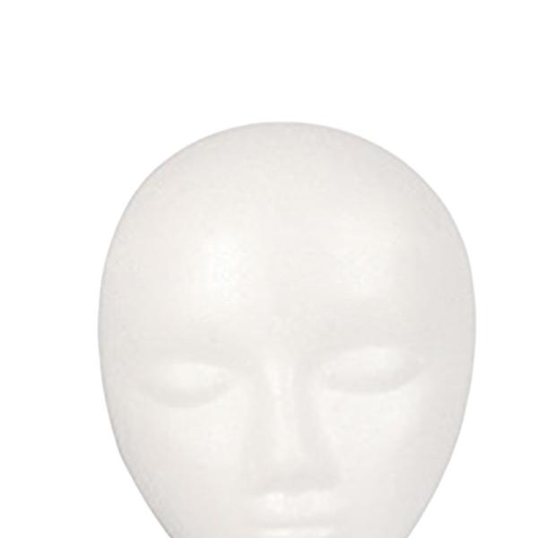 フォームマネキンヘッドホワイトホルダーヘアピーススタンドホームヘアピースヘッドセットスタイル E