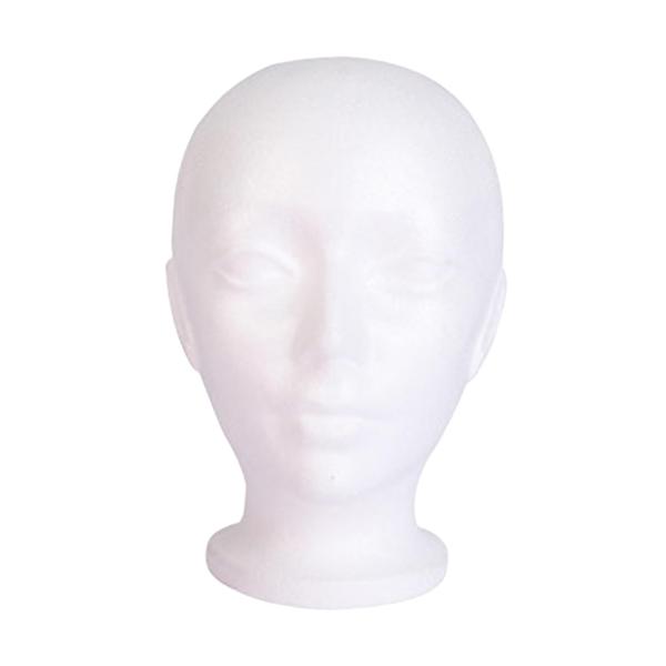 フォームマネキンヘッドホワイトホルダーヘアピーススタンド家庭用ヘアピースヘッドセットスタイル G