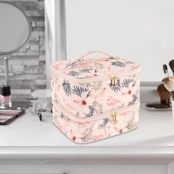 多層マニキュアオーガナイザー軽量ポータブル大型ハンドバッグオーガナイザーマニキュアツールネイルツールオーガナイザー多機能女性